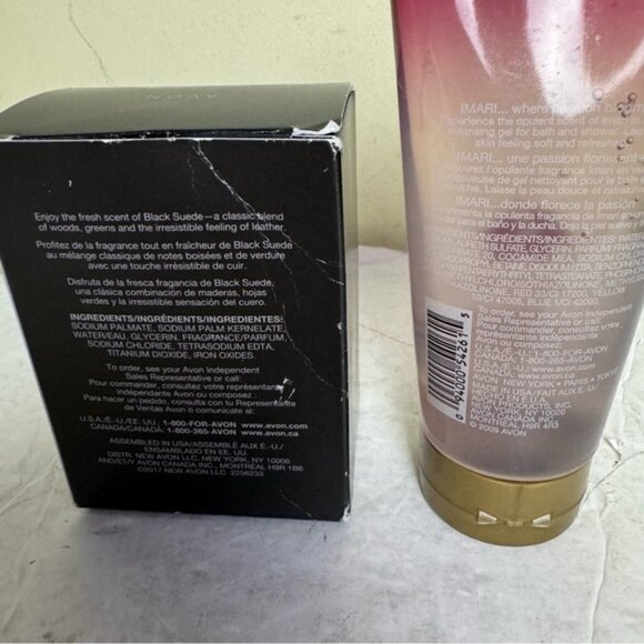 Avon NEW 2 IMARI & Black Suede Soap on Rope Rich Indulgence Bath and Shower Gel - Picture 6 of 12